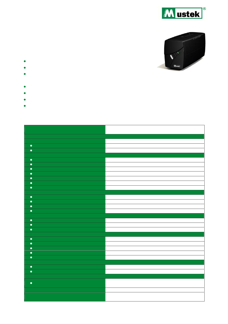 Mustek POWERMUST 636 User Manual | 1 page