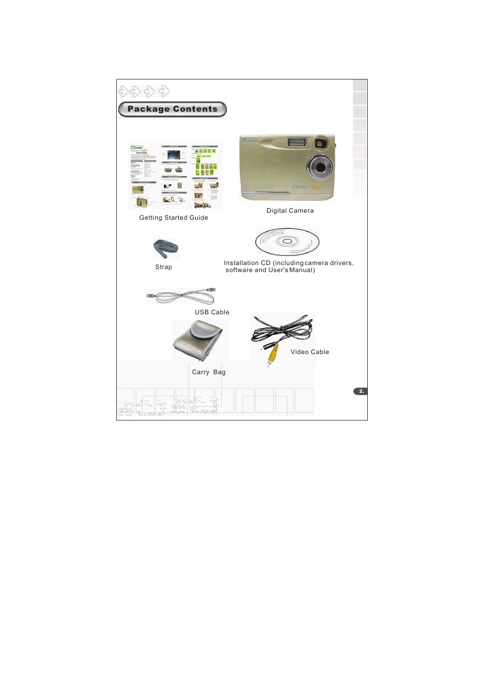 Package contents | Mustek S40 User Manual | Page 4 / 22