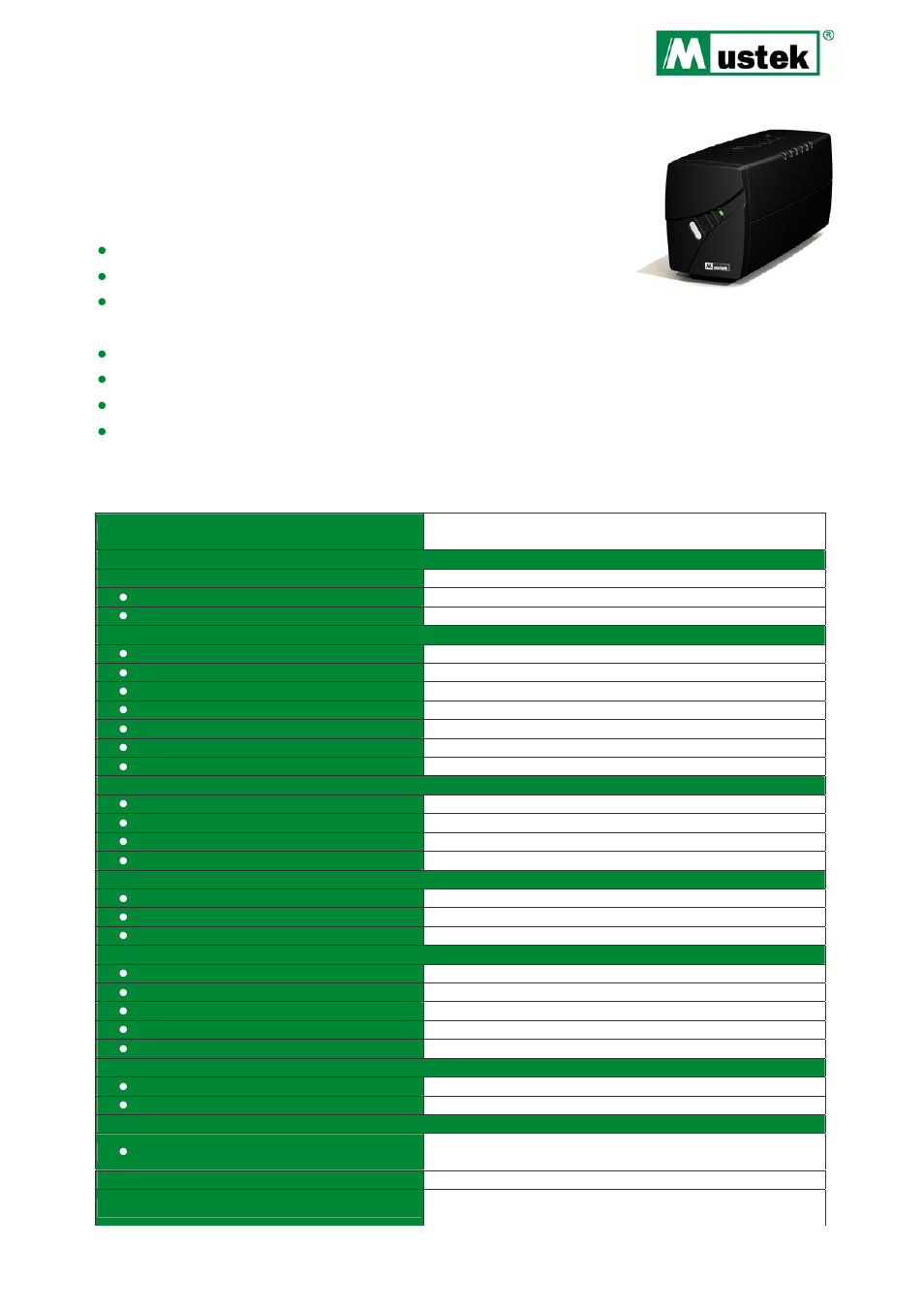 Mustek POWER MUST 424 User Manual | 1 page
