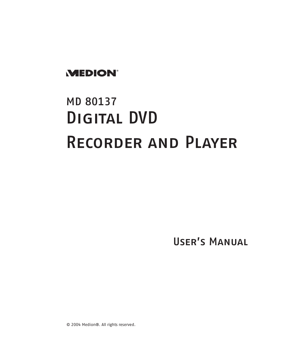 Medion MD 80137 User Manual | 53 pages