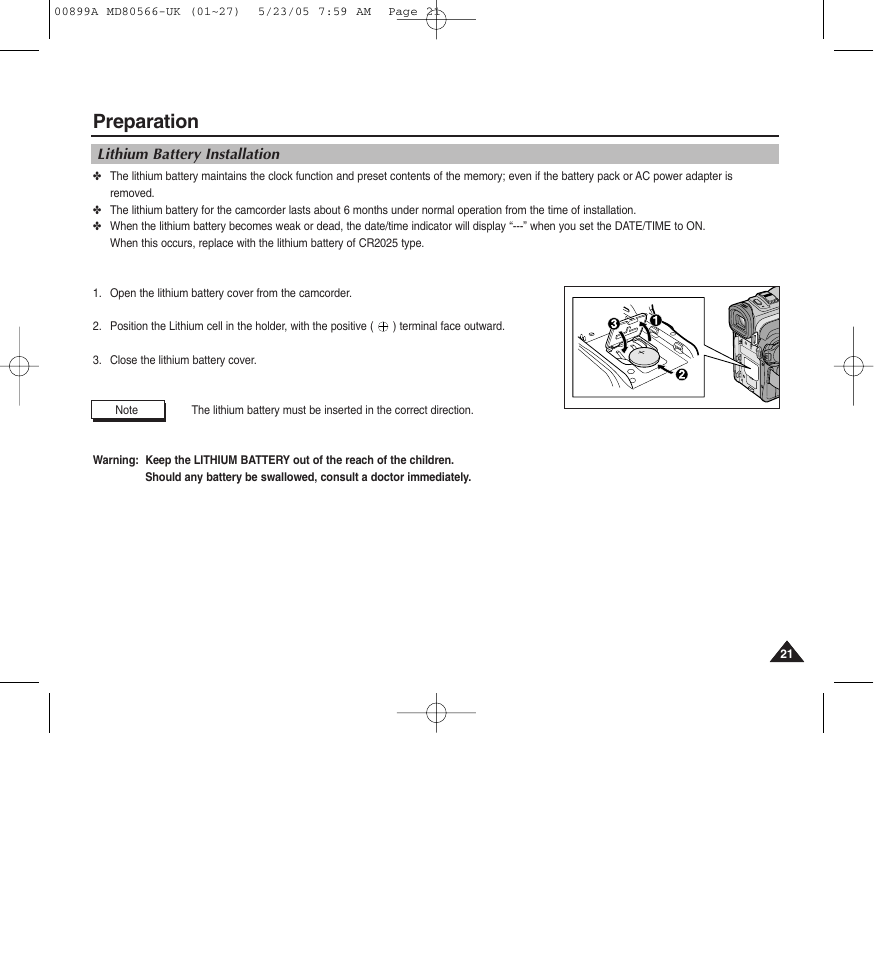 Preparation | Medion MD80566 User Manual | Page 21 / 87