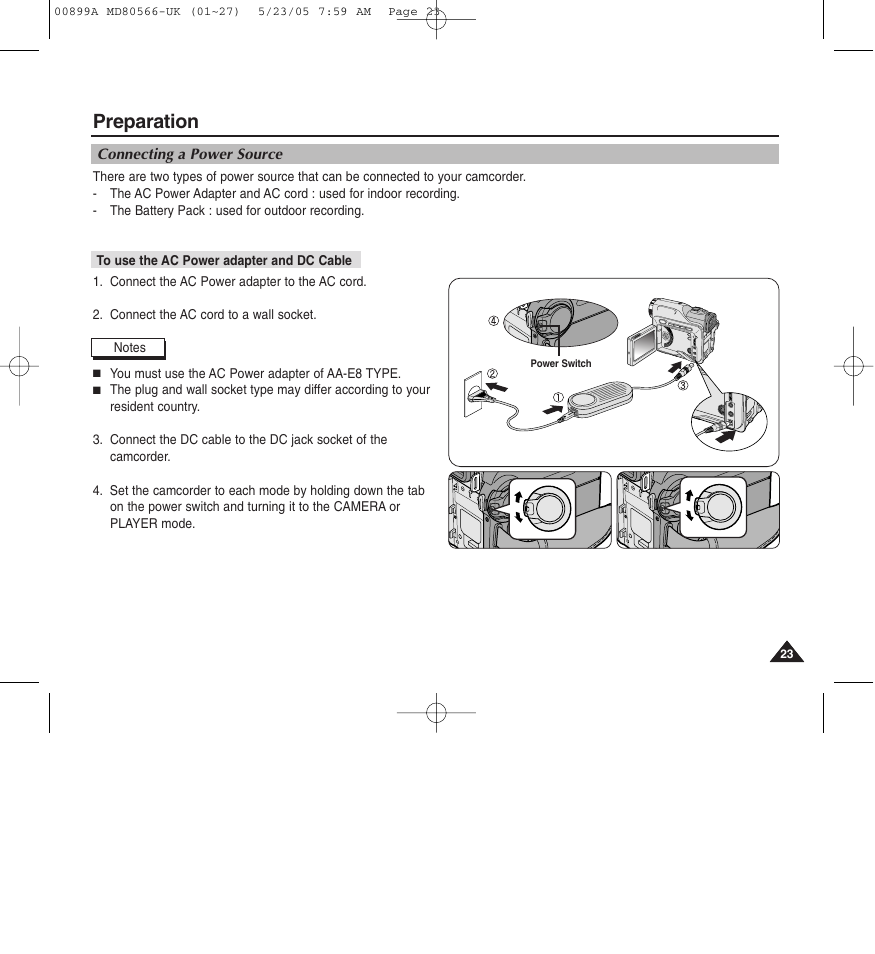 Preparation | Medion MD80566 User Manual | Page 23 / 87