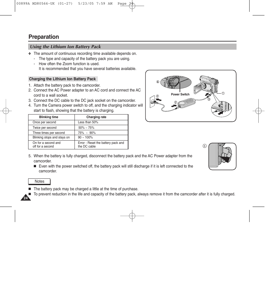 Preparation | Medion MD80566 User Manual | Page 24 / 87