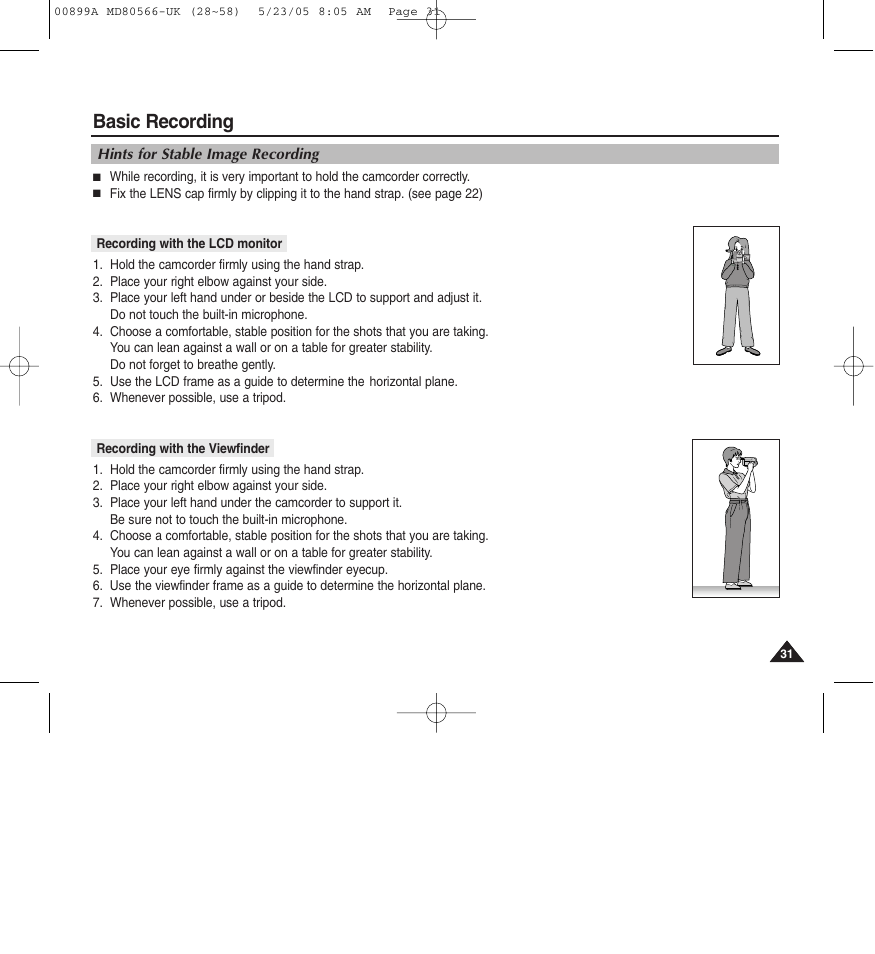 Basic recording | Medion MD80566 User Manual | Page 31 / 87