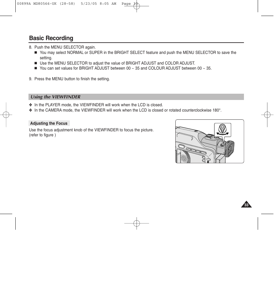 Basic recording | Medion MD80566 User Manual | Page 33 / 87