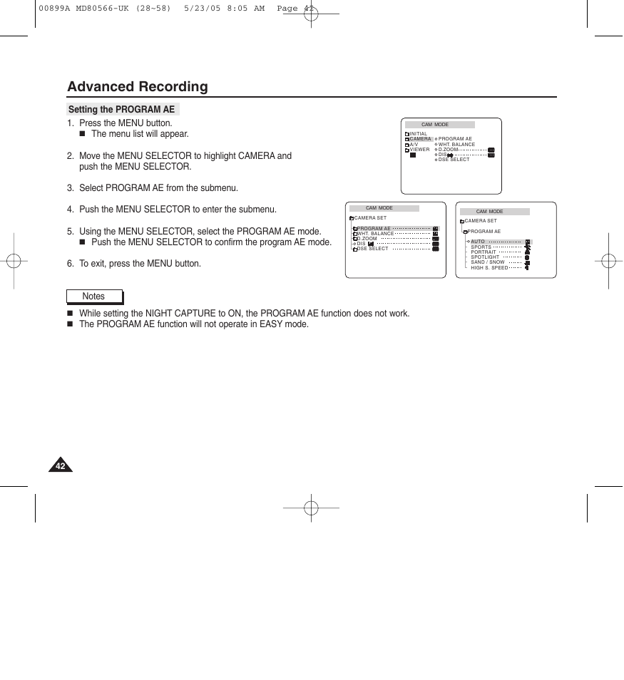 Advanced recording | Medion MD80566 User Manual | Page 42 / 87