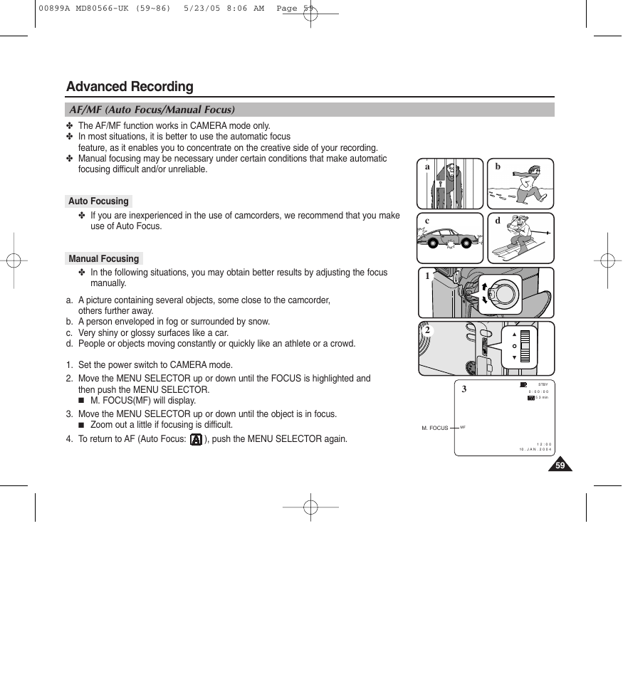 Advanced recording | Medion MD80566 User Manual | Page 59 / 87