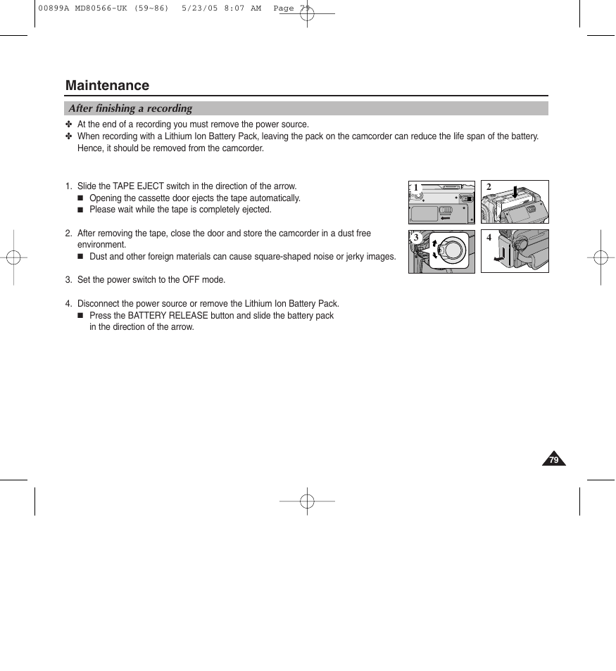 Maintenance | Medion MD80566 User Manual | Page 79 / 87