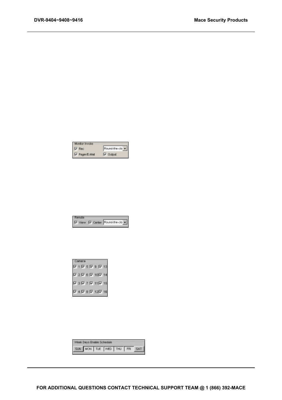 Step three: set remote function, Step four: camera select | Mace DVR-9404 User Manual | Page 27 / 142