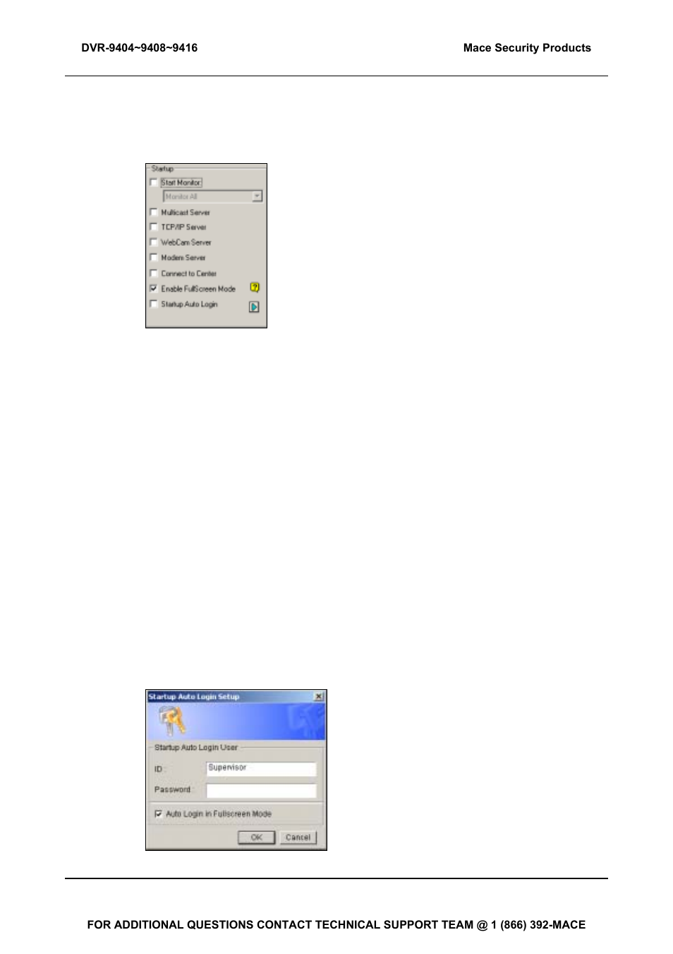 Start up | Mace DVR-9404 User Manual | Page 32 / 142