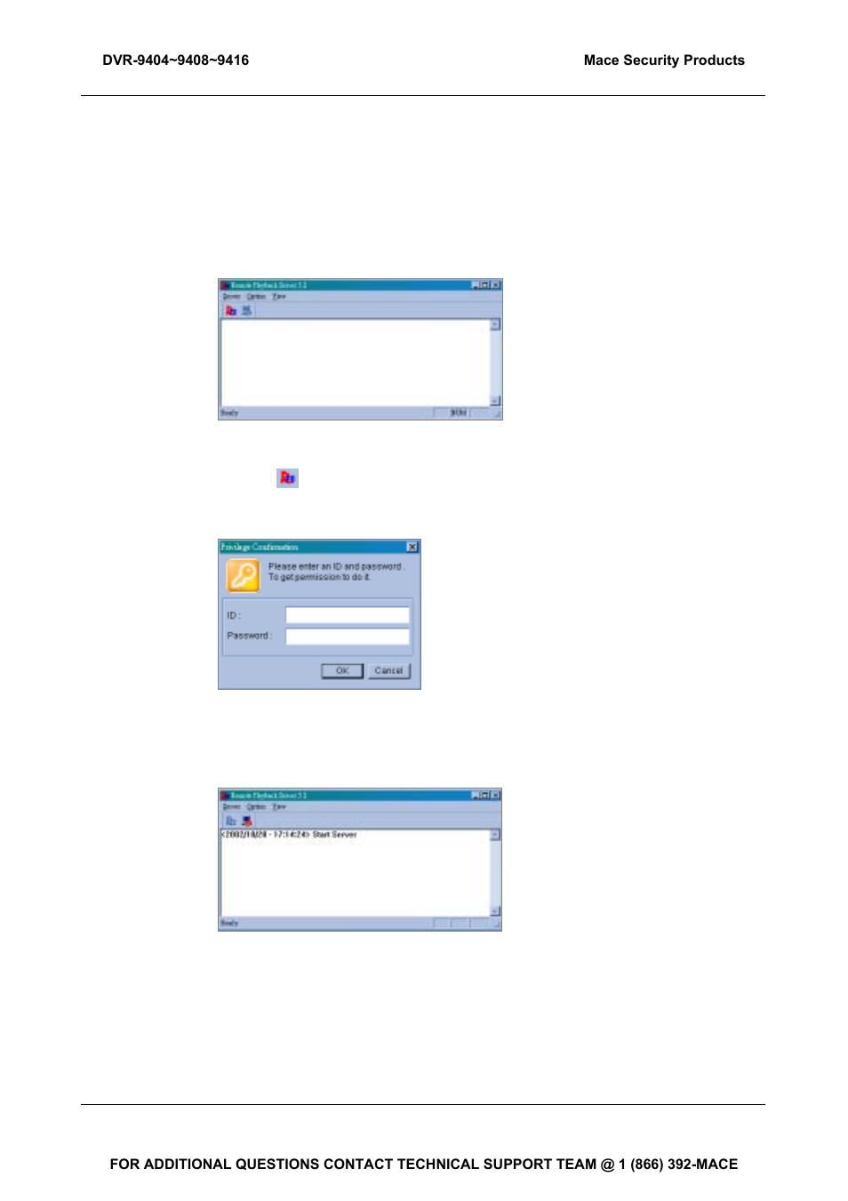 2 start and stop rpb server | Mace DVR-9404 User Manual | Page 66 / 142