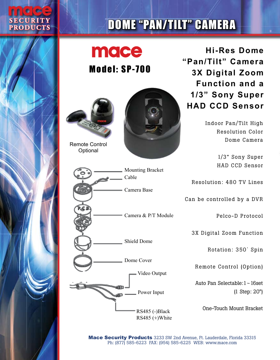 Mace SP-700 User Manual | 1 page