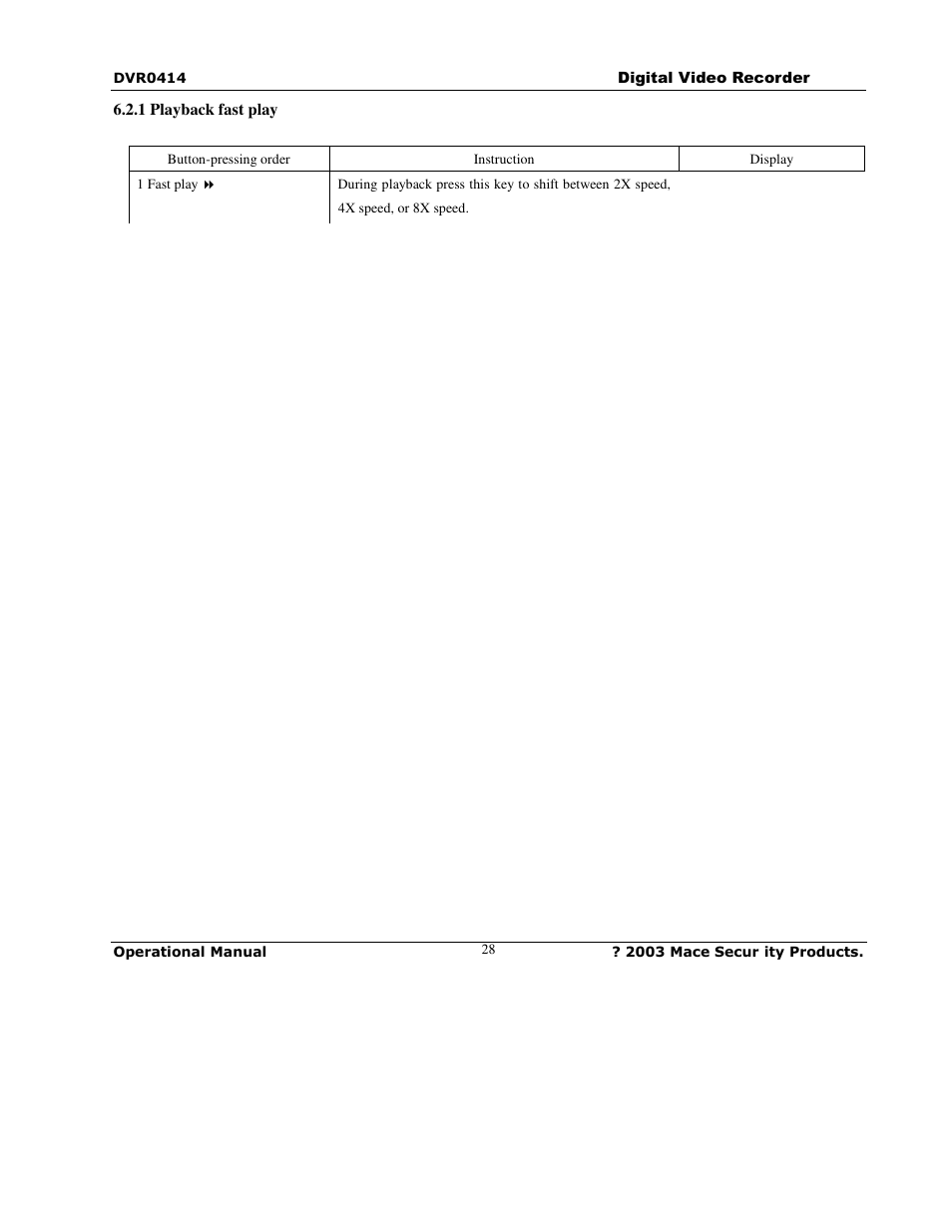 Mace DVR0414 User Manual | Page 28 / 64