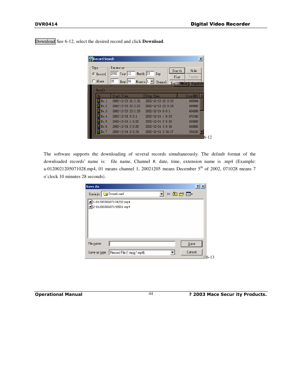 Mace DVR0414 User Manual | Page 44 / 64