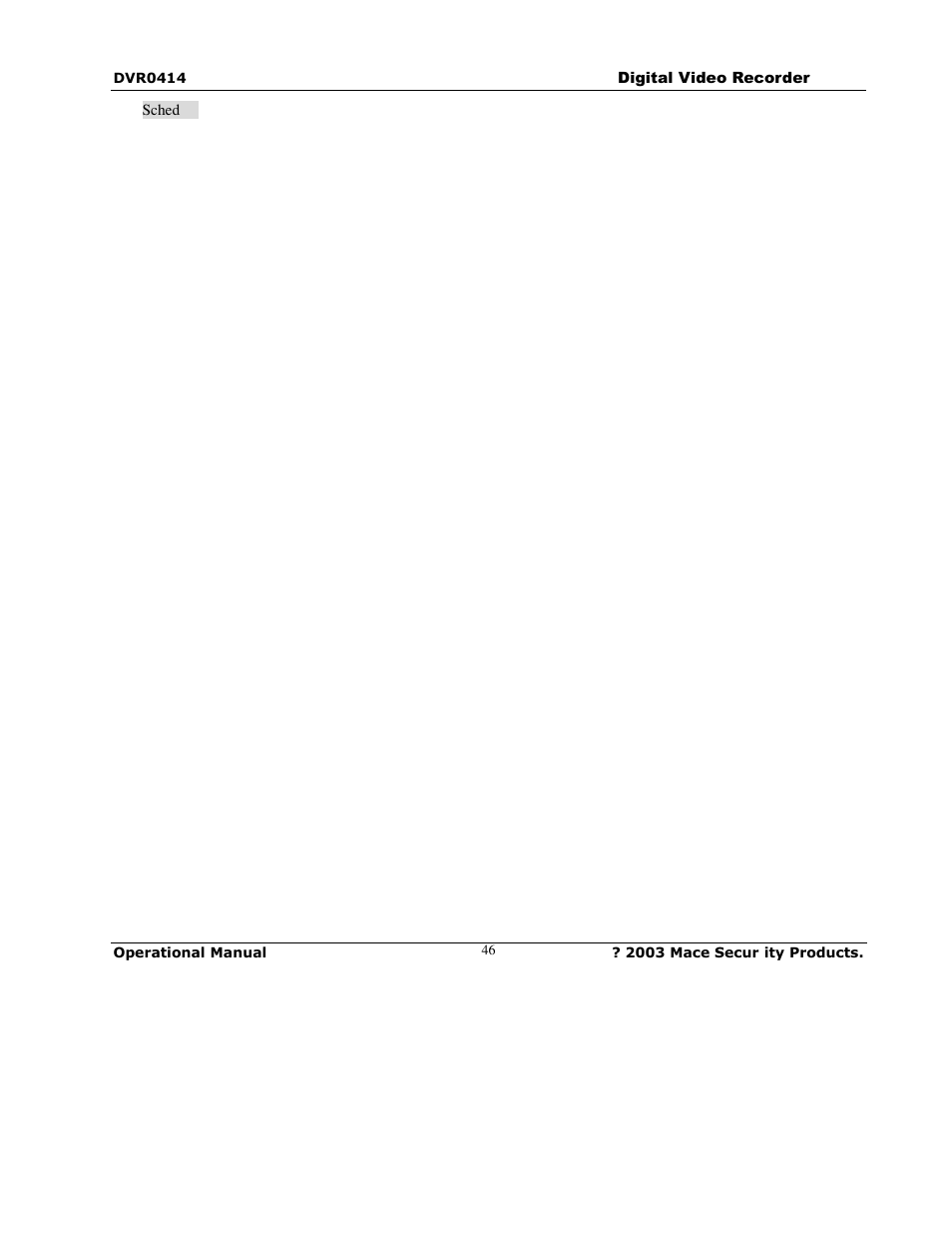 Mace DVR0414 User Manual | Page 46 / 64