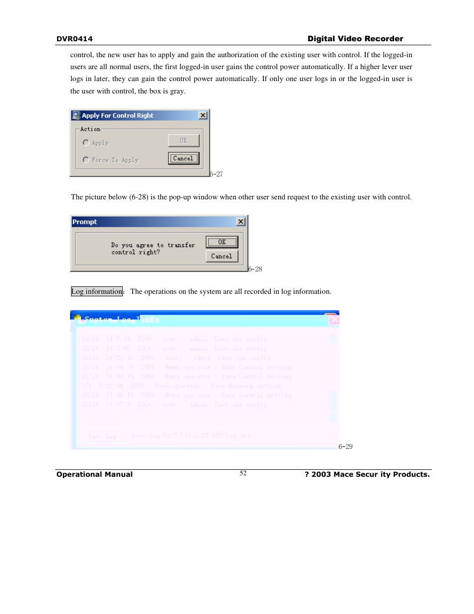 Mace DVR0414 User Manual | Page 52 / 64