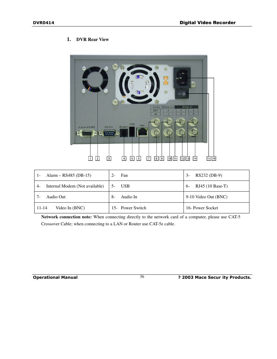 Mace DVR0414 User Manual | Page 56 / 64