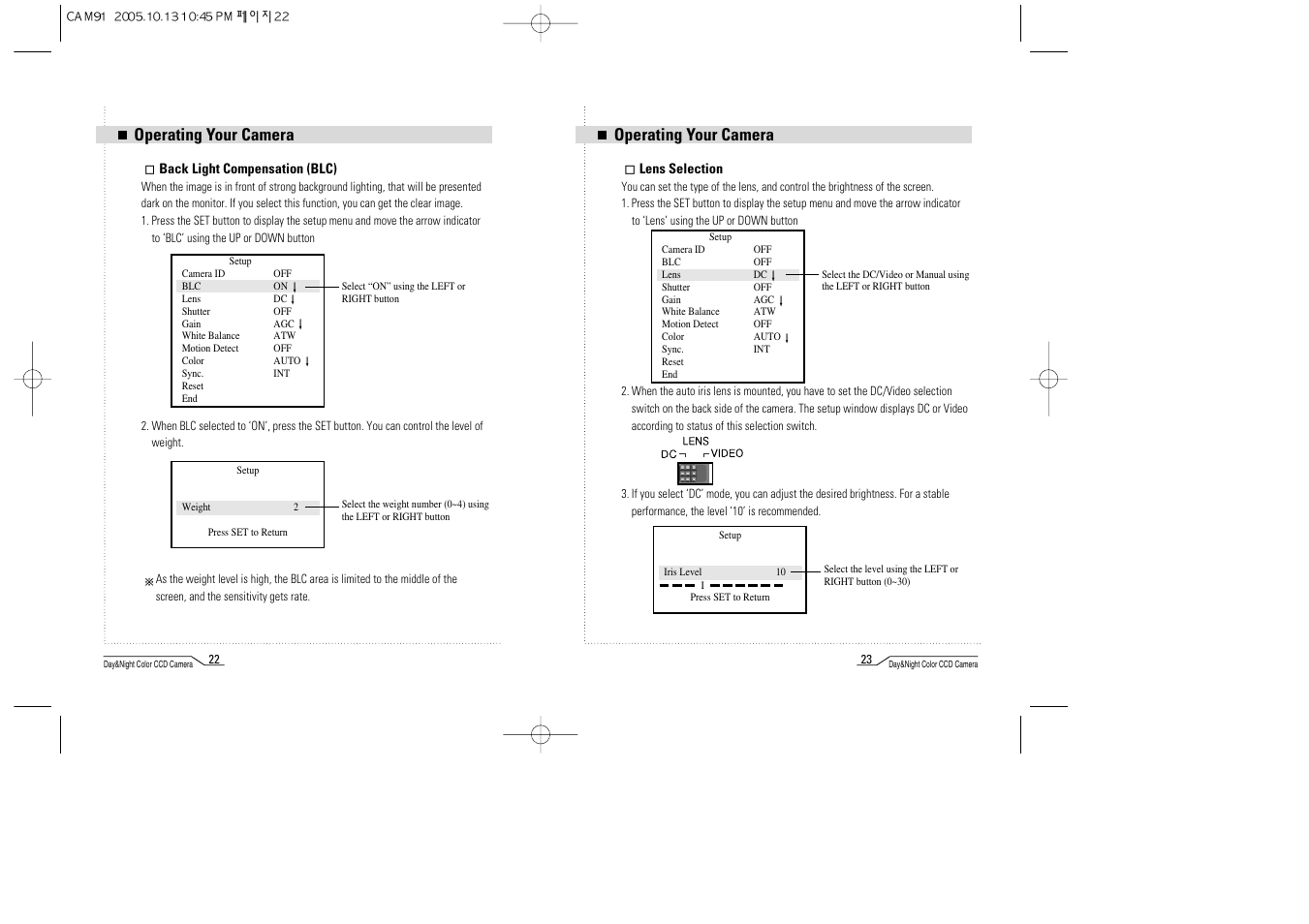 Operating your camera | Mace CAM91 User Manual | Page 12 / 20