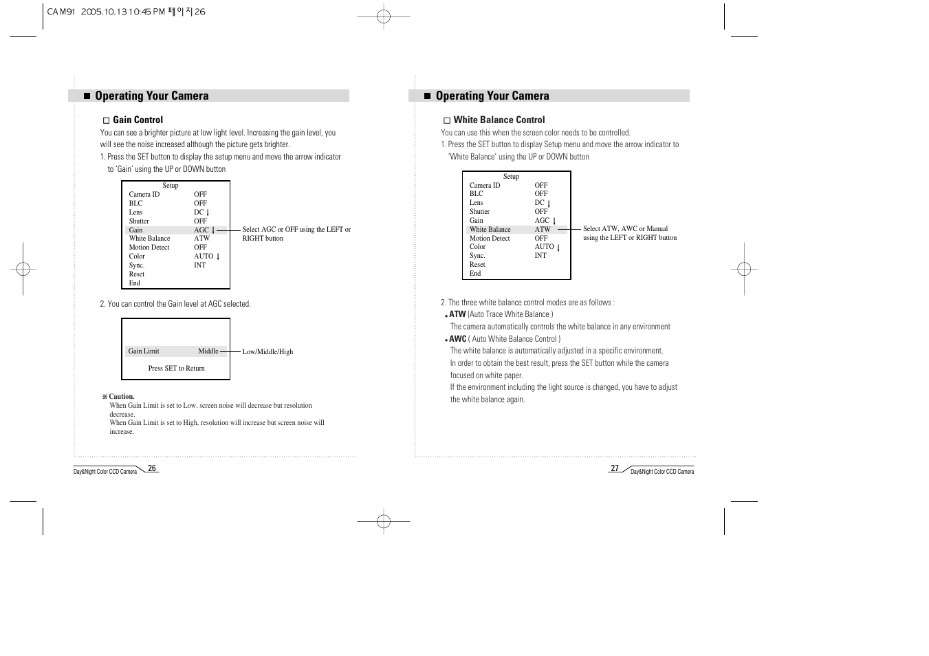 Operating your camera | Mace CAM91 User Manual | Page 14 / 20