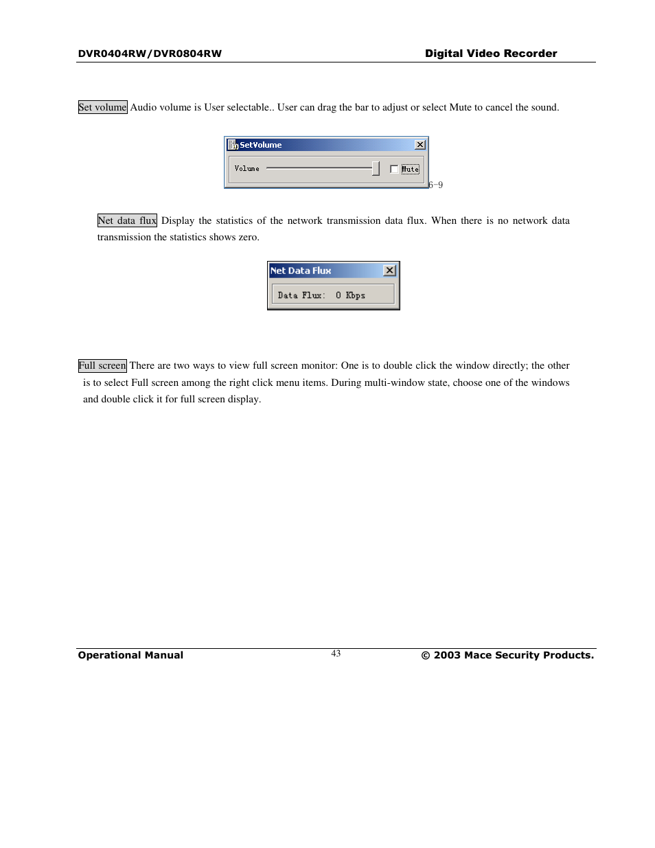 Mace DVR0804RW User Manual | Page 43 / 75