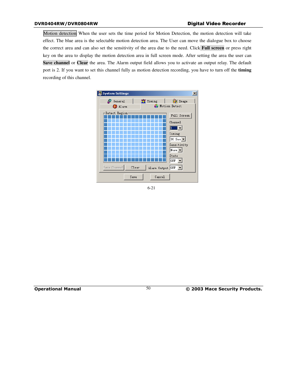 Mace DVR0804RW User Manual | Page 50 / 75