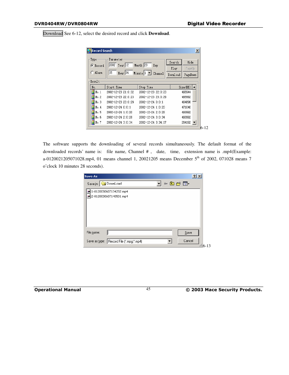 Mace DVR0404RW User Manual | Page 45 / 75