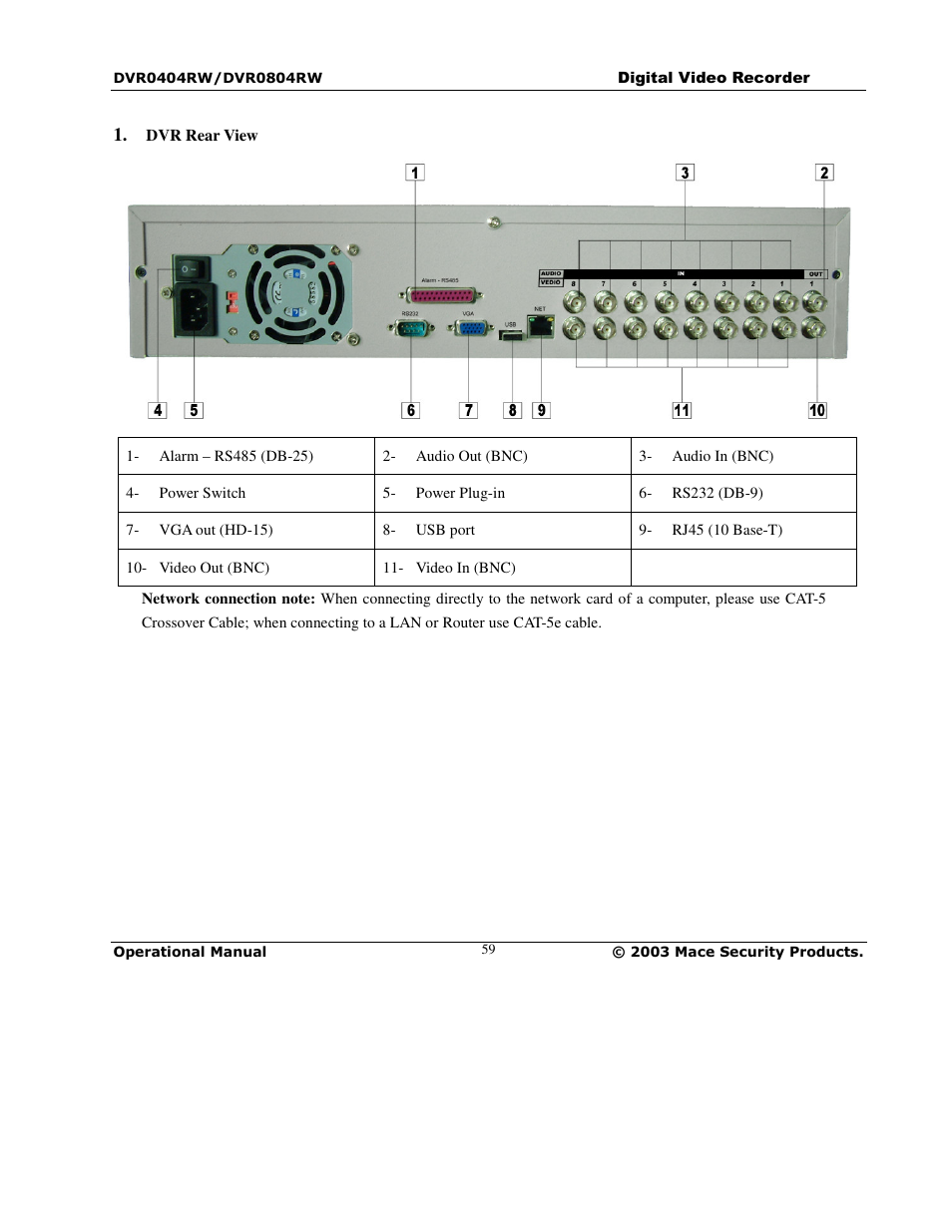 Mace DVR0404RW User Manual | Page 59 / 75