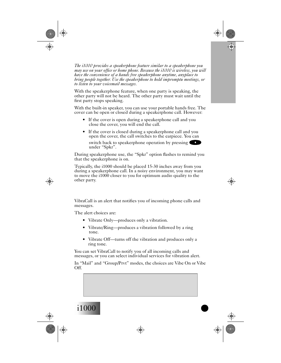 I1000, Your i1000 portable | Motorola i1000 User Manual | Page 12 / 80