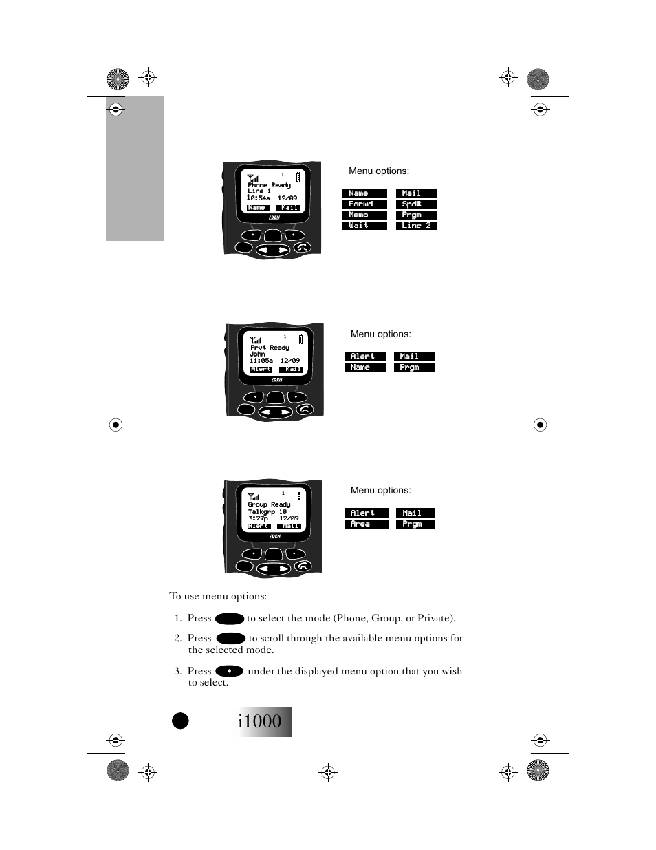 I1000, Your i1000 portable, Getting started | Motorola i1000 User Manual | Page 25 / 80