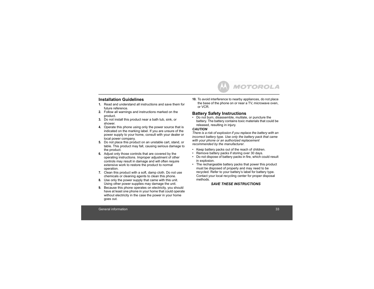Motorola S1201 User Manual | Page 33 / 39