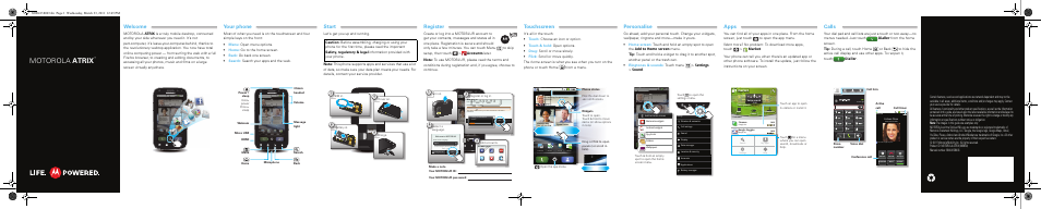 Motorola MB860 User Manual | 2 pages