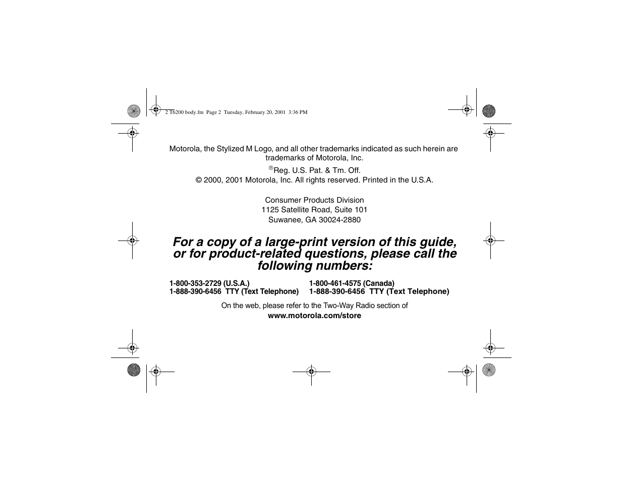 Motorola T6210 User Manual | Page 4 / 70