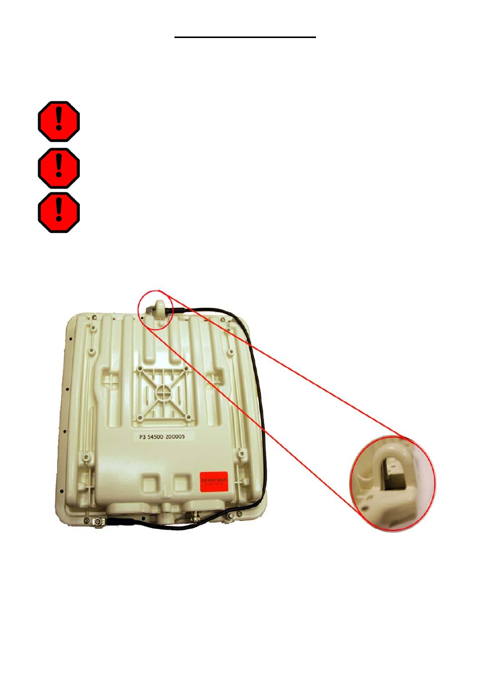 Hoist & safety loop | Motorola PTP 500 User Manual | Page 7 / 20