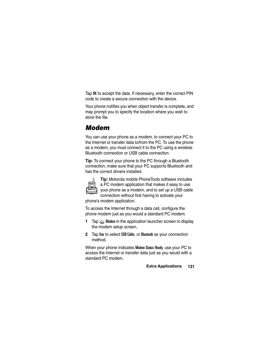 Motorola A780 User Manual | Page 131 / 182