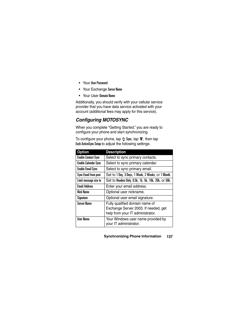 Motorola A780 User Manual | Page 137 / 182