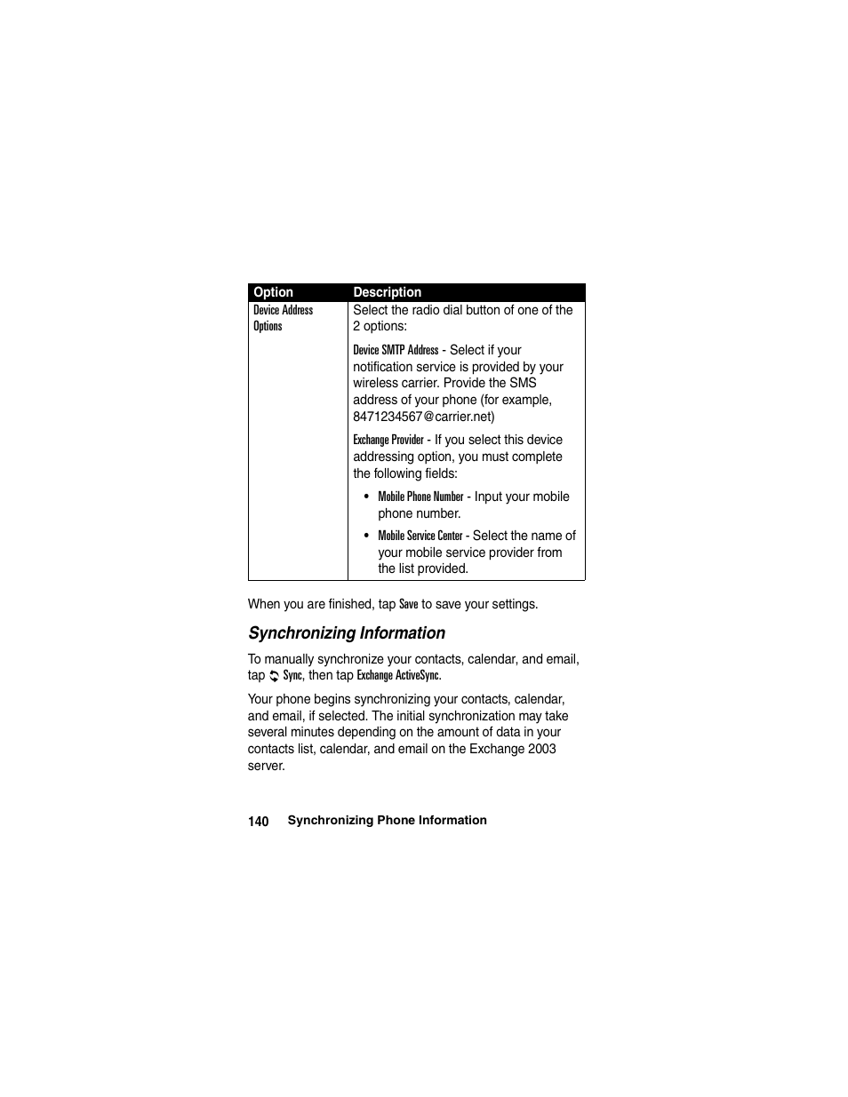 Motorola A780 User Manual | Page 140 / 182