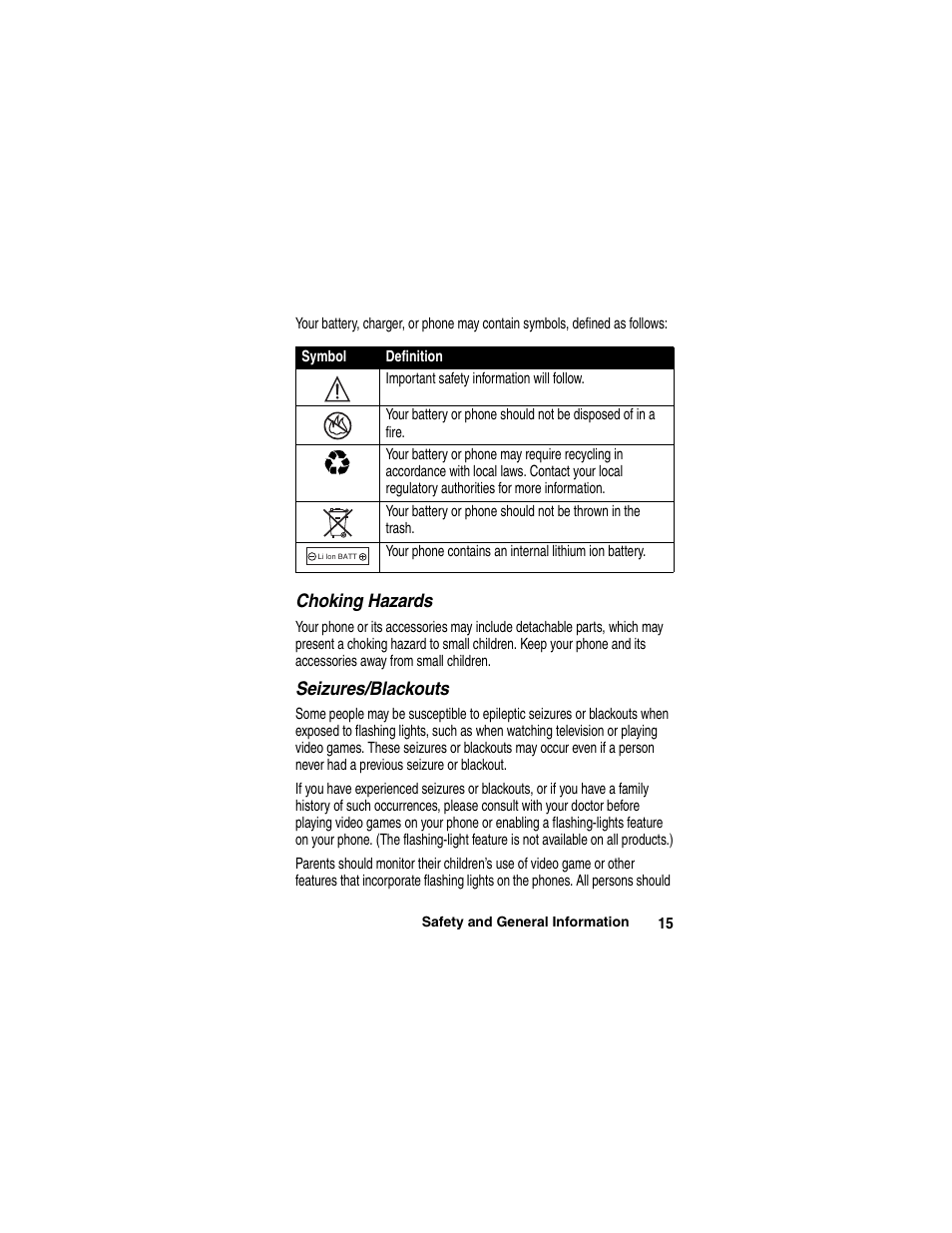 Motorola A780 User Manual | Page 15 / 182