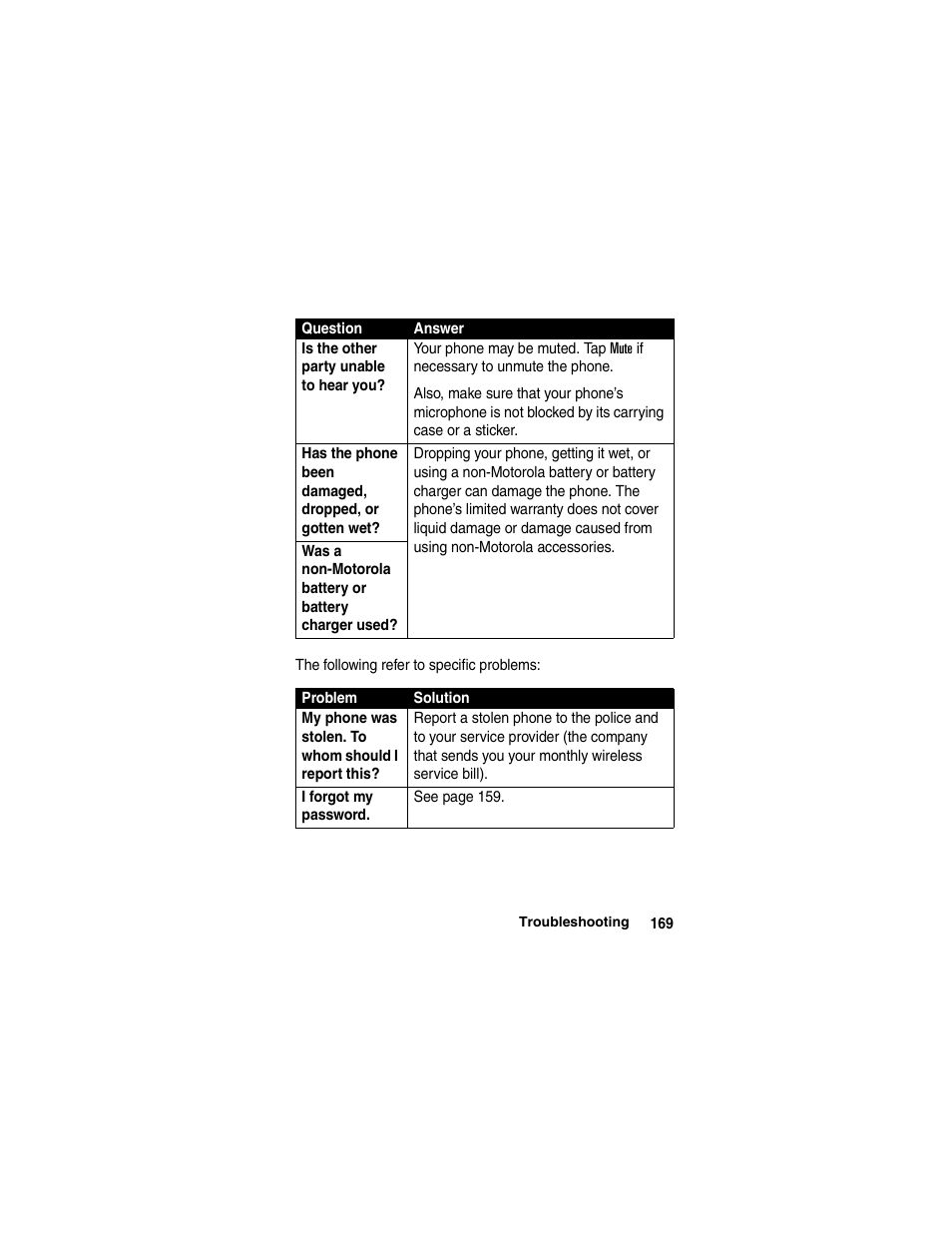 Motorola A780 User Manual | Page 169 / 182