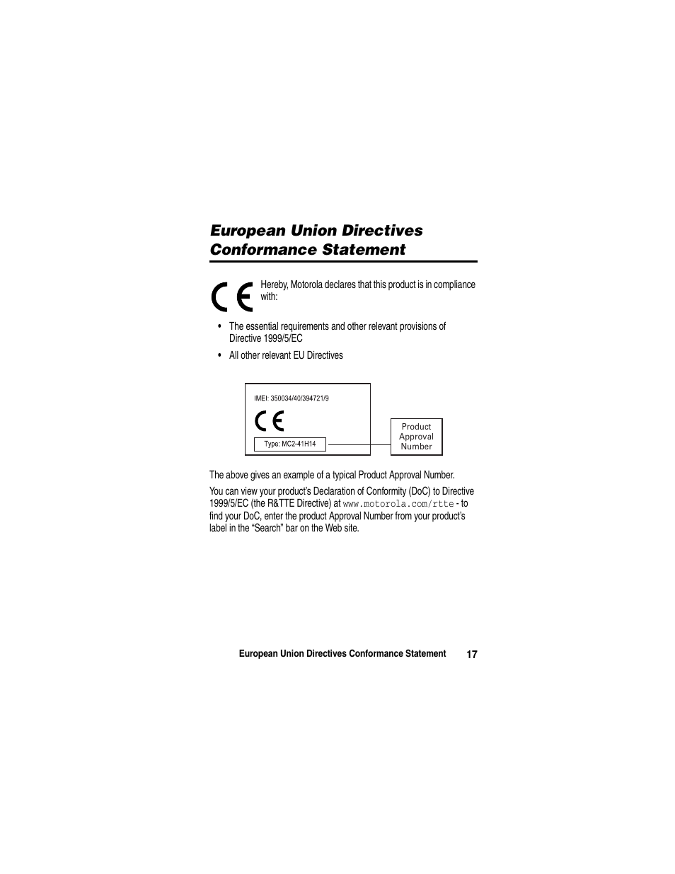 Motorola A780 User Manual | Page 17 / 182