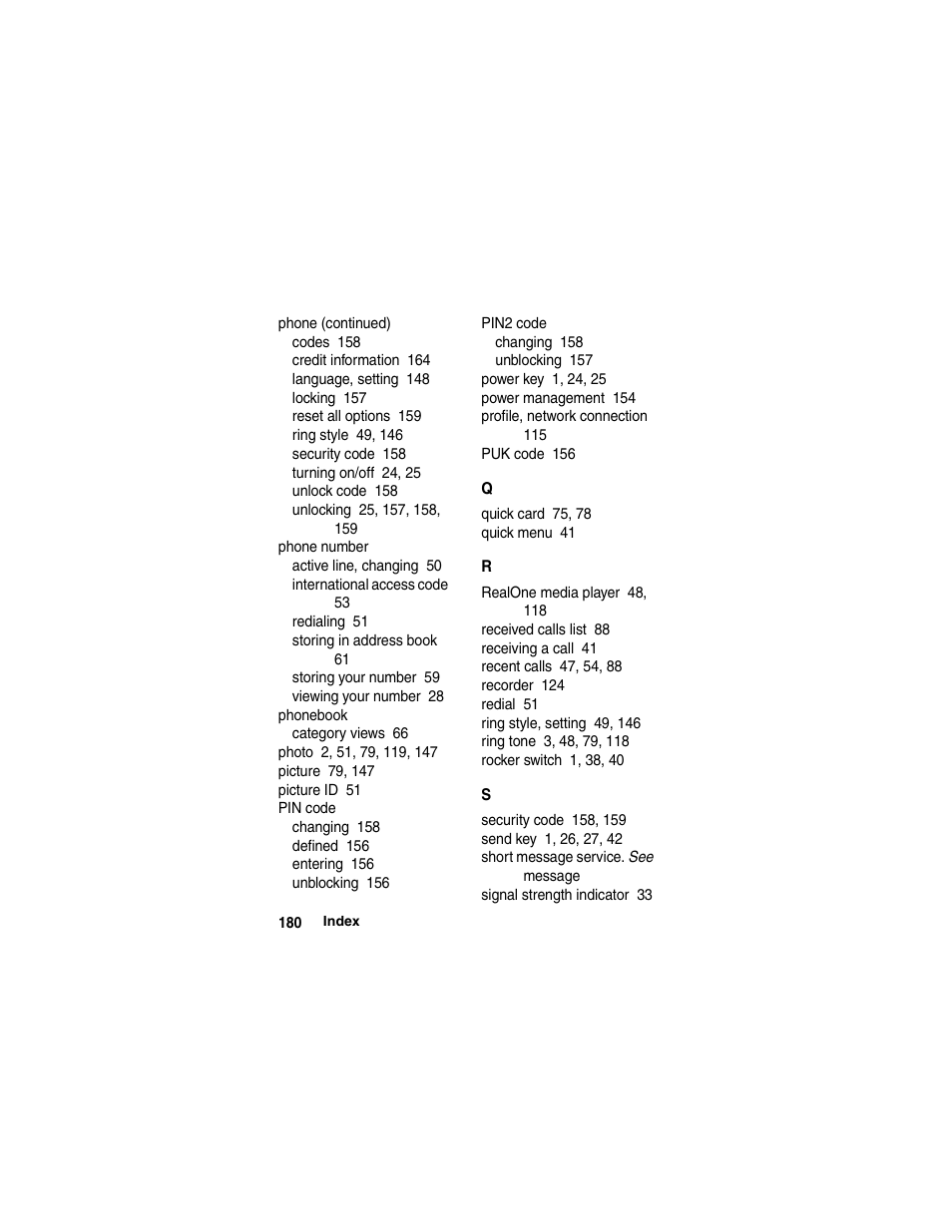 Motorola A780 User Manual | Page 180 / 182