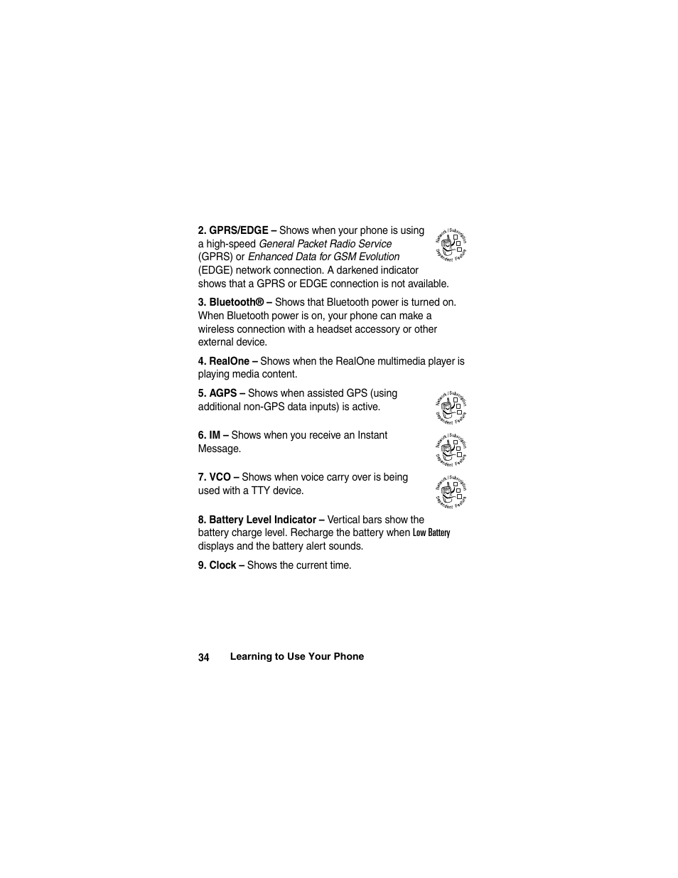 Motorola A780 User Manual | Page 34 / 182