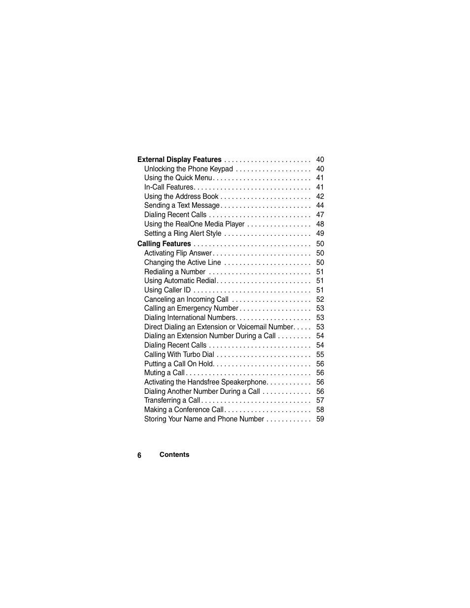 Motorola A780 User Manual | Page 6 / 182