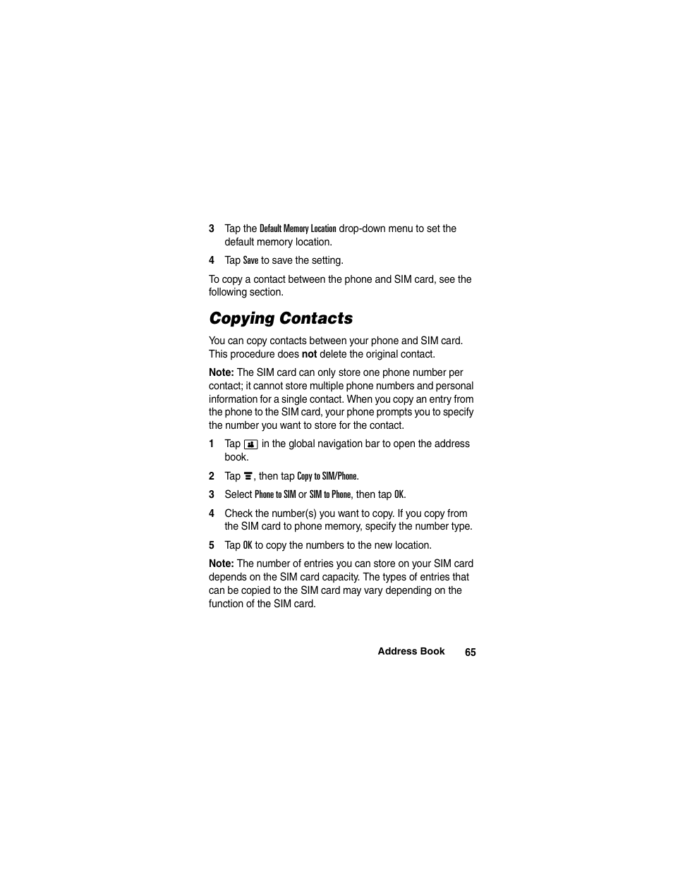 Motorola A780 User Manual | Page 65 / 182