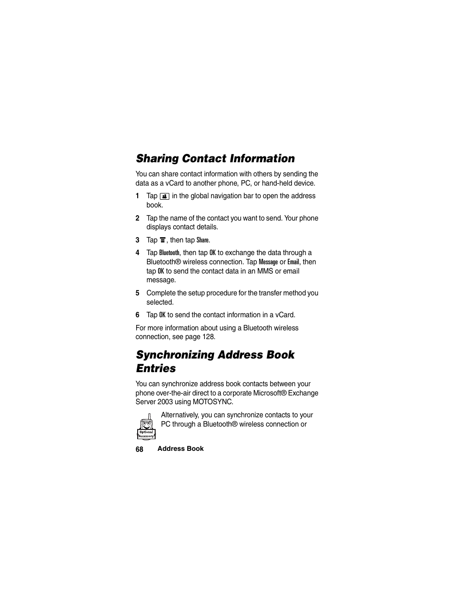 Motorola A780 User Manual | Page 68 / 182