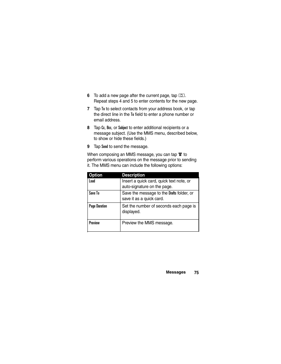 Motorola A780 User Manual | Page 75 / 182