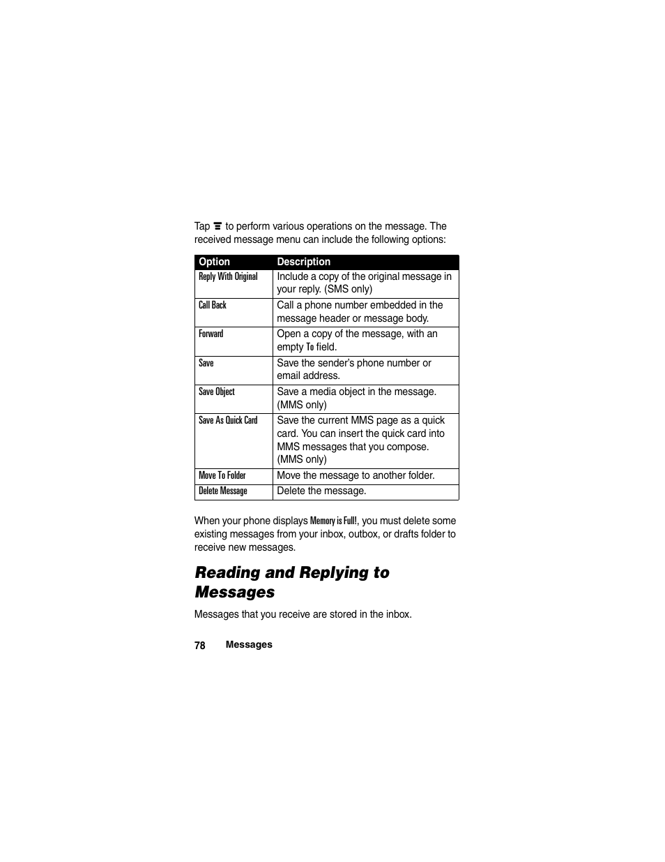 Motorola A780 User Manual | Page 78 / 182