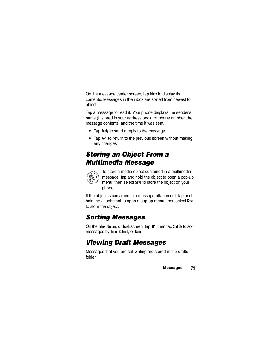 Motorola A780 User Manual | Page 79 / 182