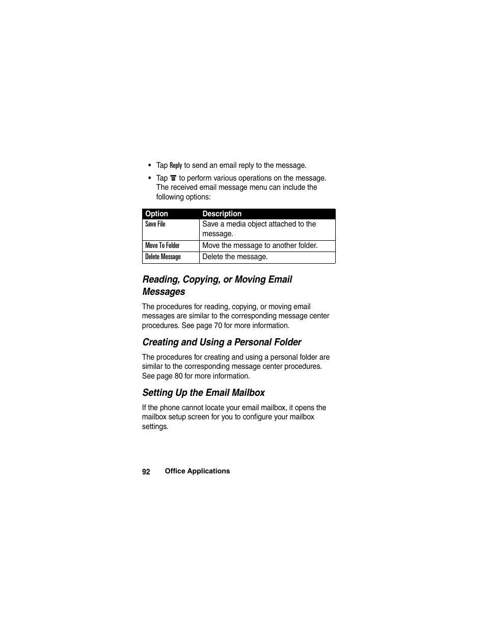 Motorola A780 User Manual | Page 92 / 182