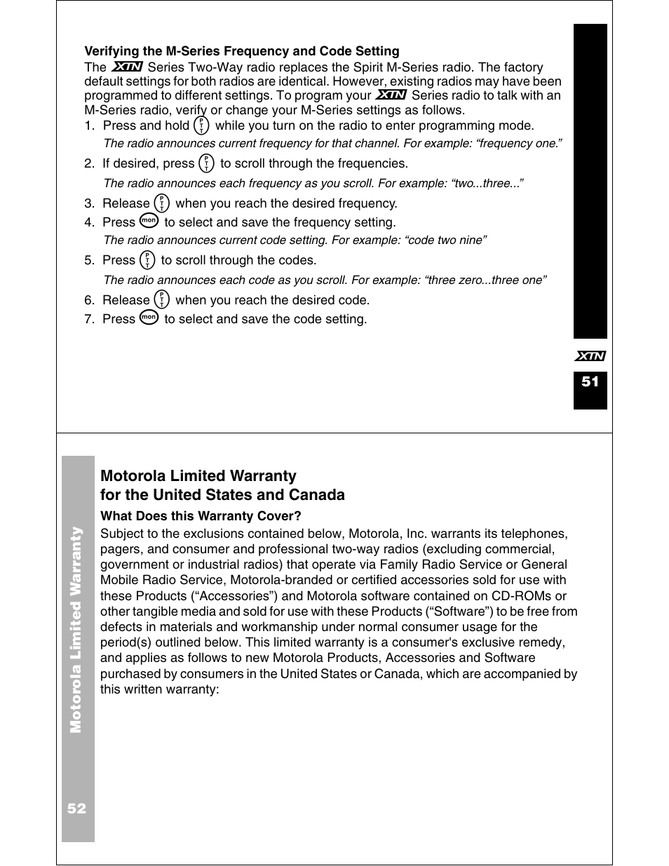 Motorola XU2100 User Manual | Page 27 / 35