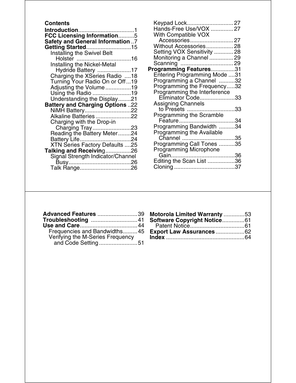 Motorola XU2100 User Manual | Page 3 / 35